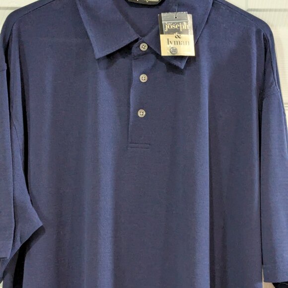 Joseph & Lyman Men's Polo Shirt, Silk Cotton, Blue, Size XL, NWT, Short Sleeve - Picture 4 of 12